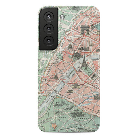 Vintage Paris Map Phone Case